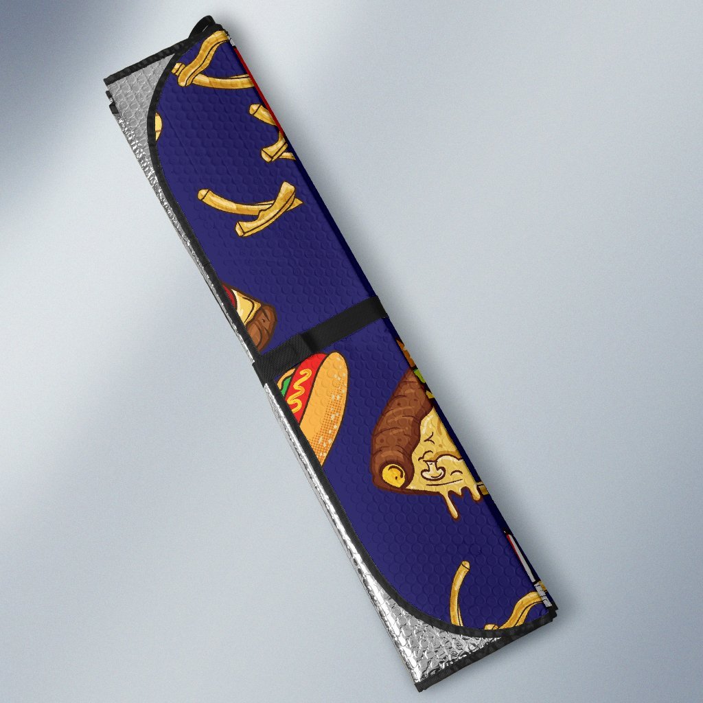 Print Pattern Fastfood Car Sun Shade-grizzshop