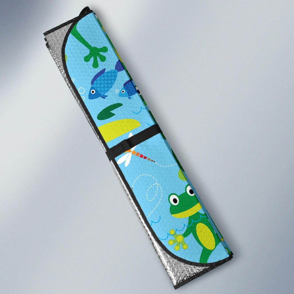 Print Pattern Frog Car Sun Shade-grizzshop