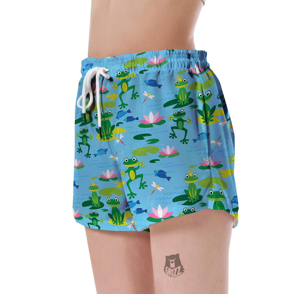 Print Pattern Frog Women's Shorts-grizzshop