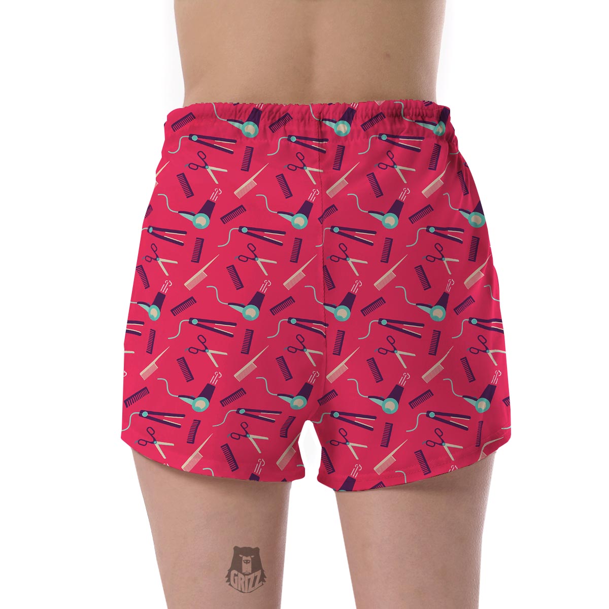 Print Pattern Hair Stylist Women's Shorts-grizzshop