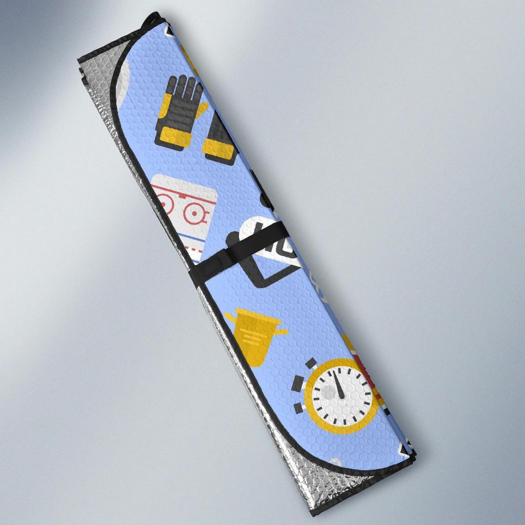 Print Pattern Hockey Car Sun Shade-grizzshop