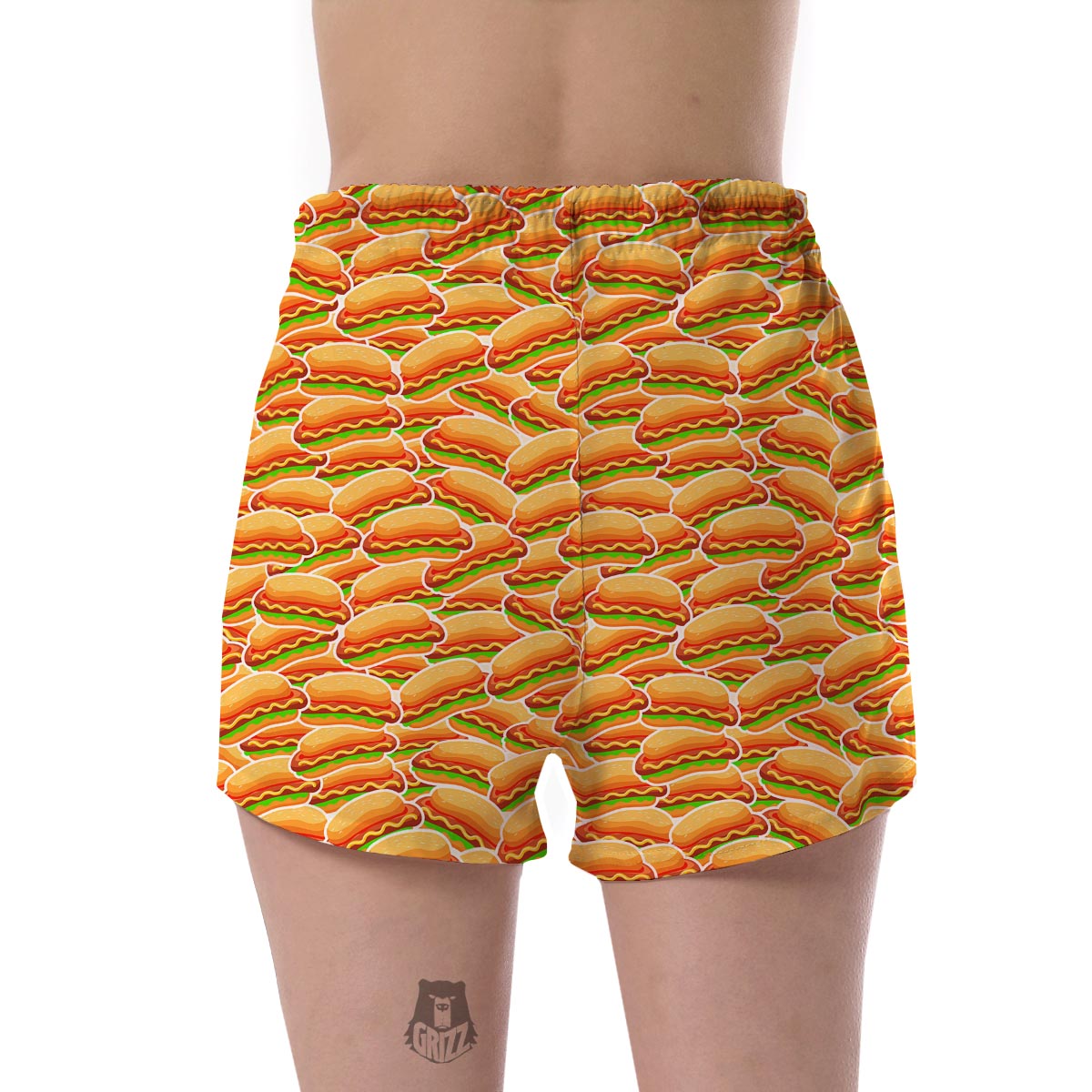 Print Pattern Hot Dog Women's Shorts-grizzshop