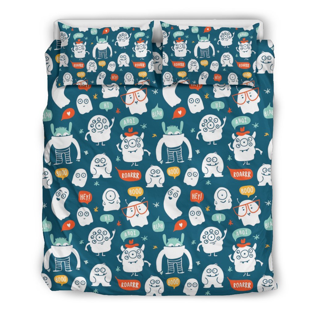 Print Pattern Monster Duvet Cover Bedding Set-grizzshop