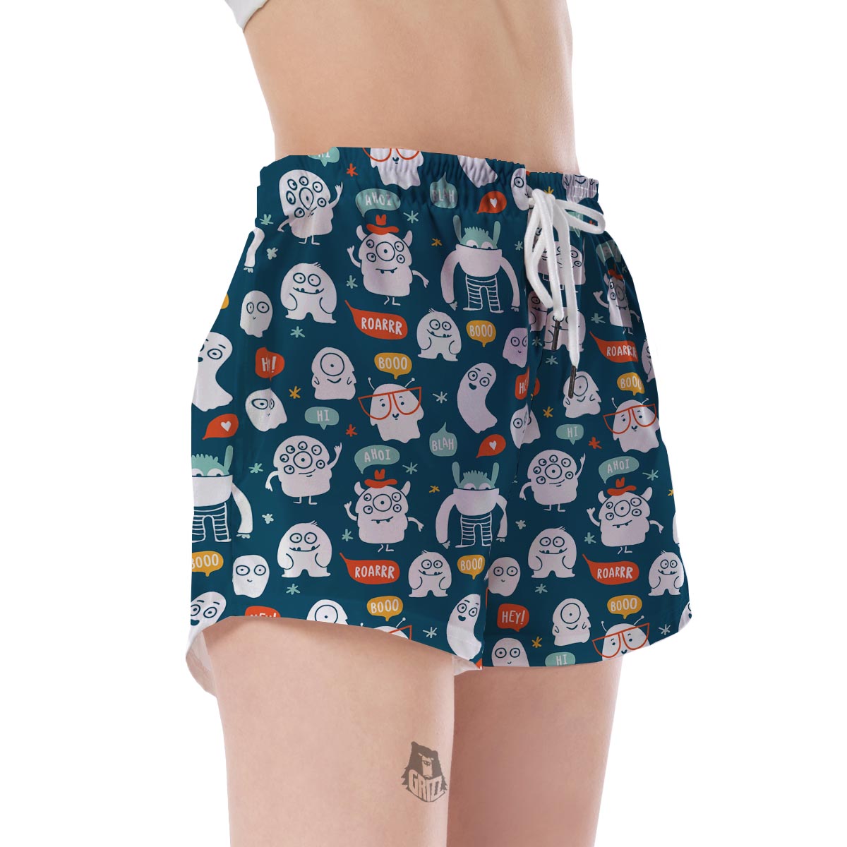 Print Pattern Monster Women's Shorts-grizzshop