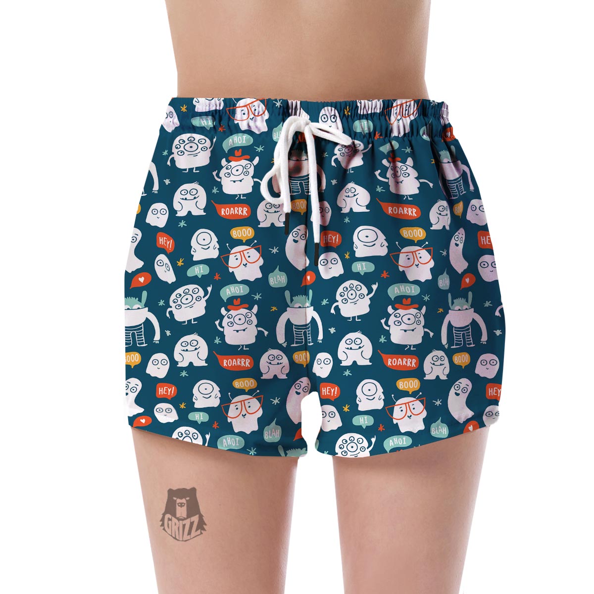 Print Pattern Monster Women's Shorts-grizzshop