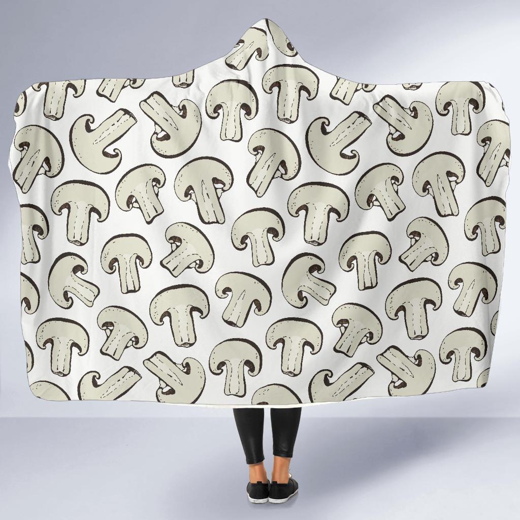 Print Pattern Mushroom Hooded Blanket-grizzshop