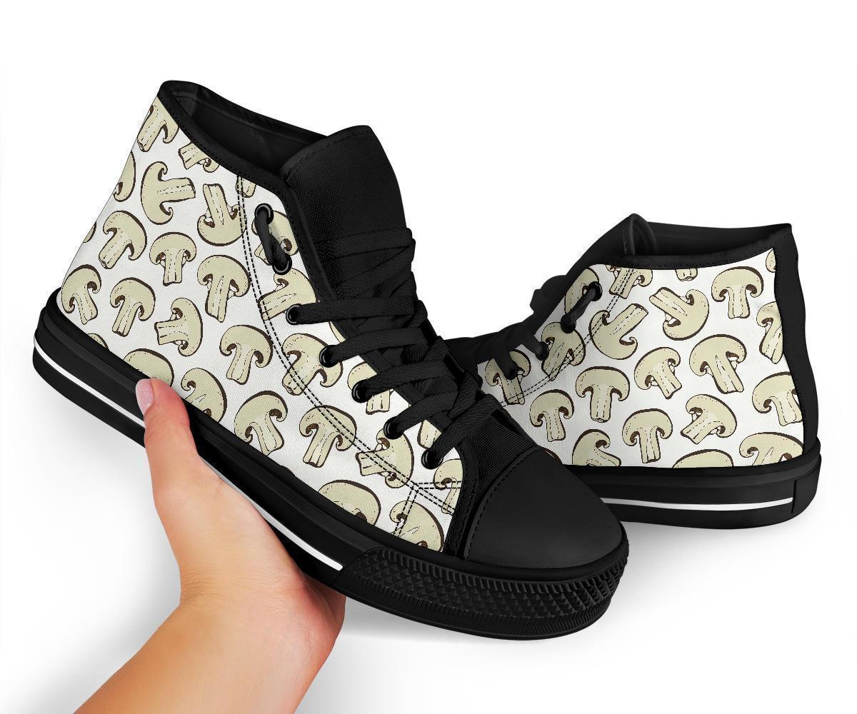 Print Pattern Mushroom Men Women's High Top Shoes-grizzshop
