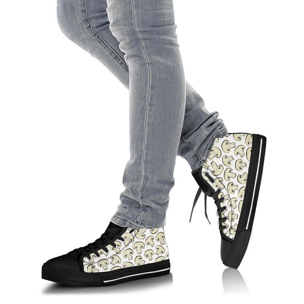 Print Pattern Mushroom Men Women's High Top Shoes-grizzshop