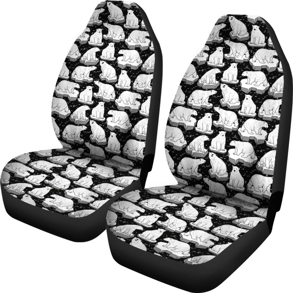 Print Pattern Polar Bear Universal Fit Car Seat Cover-grizzshop