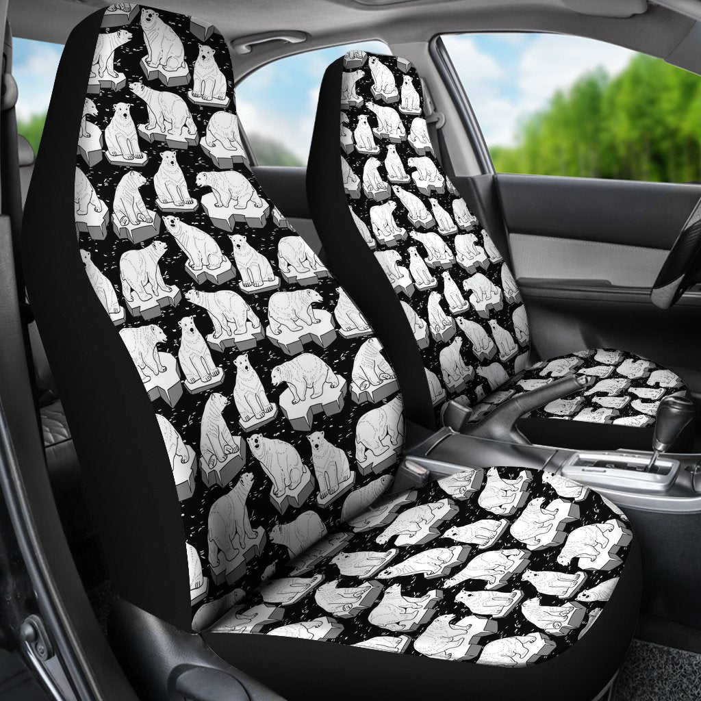 Print Pattern Polar Bear Universal Fit Car Seat Cover-grizzshop