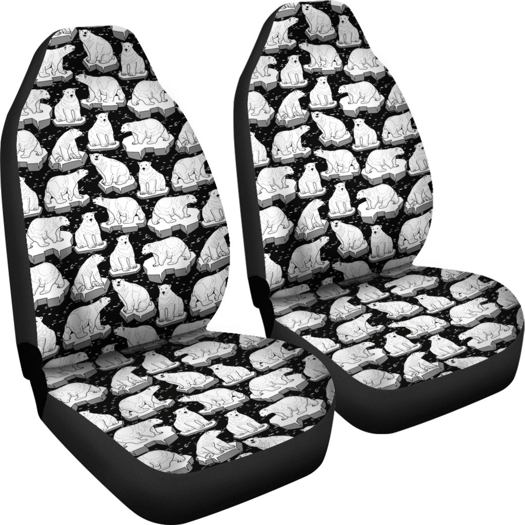 Print Pattern Polar Bear Universal Fit Car Seat Cover-grizzshop