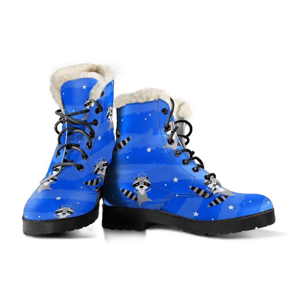 Print Pattern Raccoon Comfy Winter Boots-grizzshop
