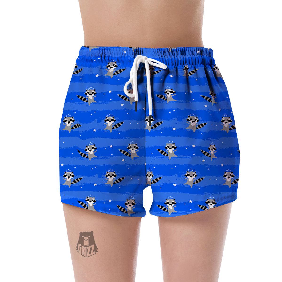 Print Pattern Raccoon Women's Shorts-grizzshop
