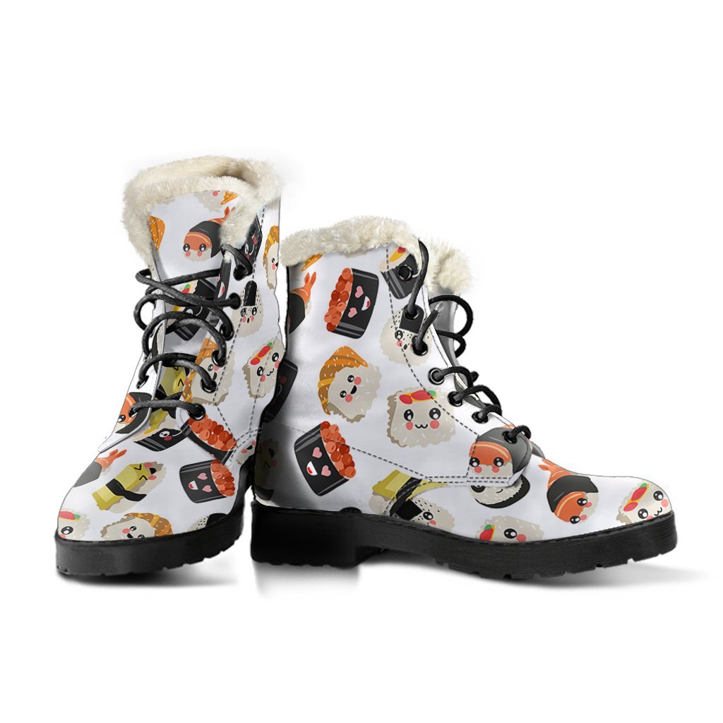 Print Pattern Sushi Comfy Winter Boots-grizzshop
