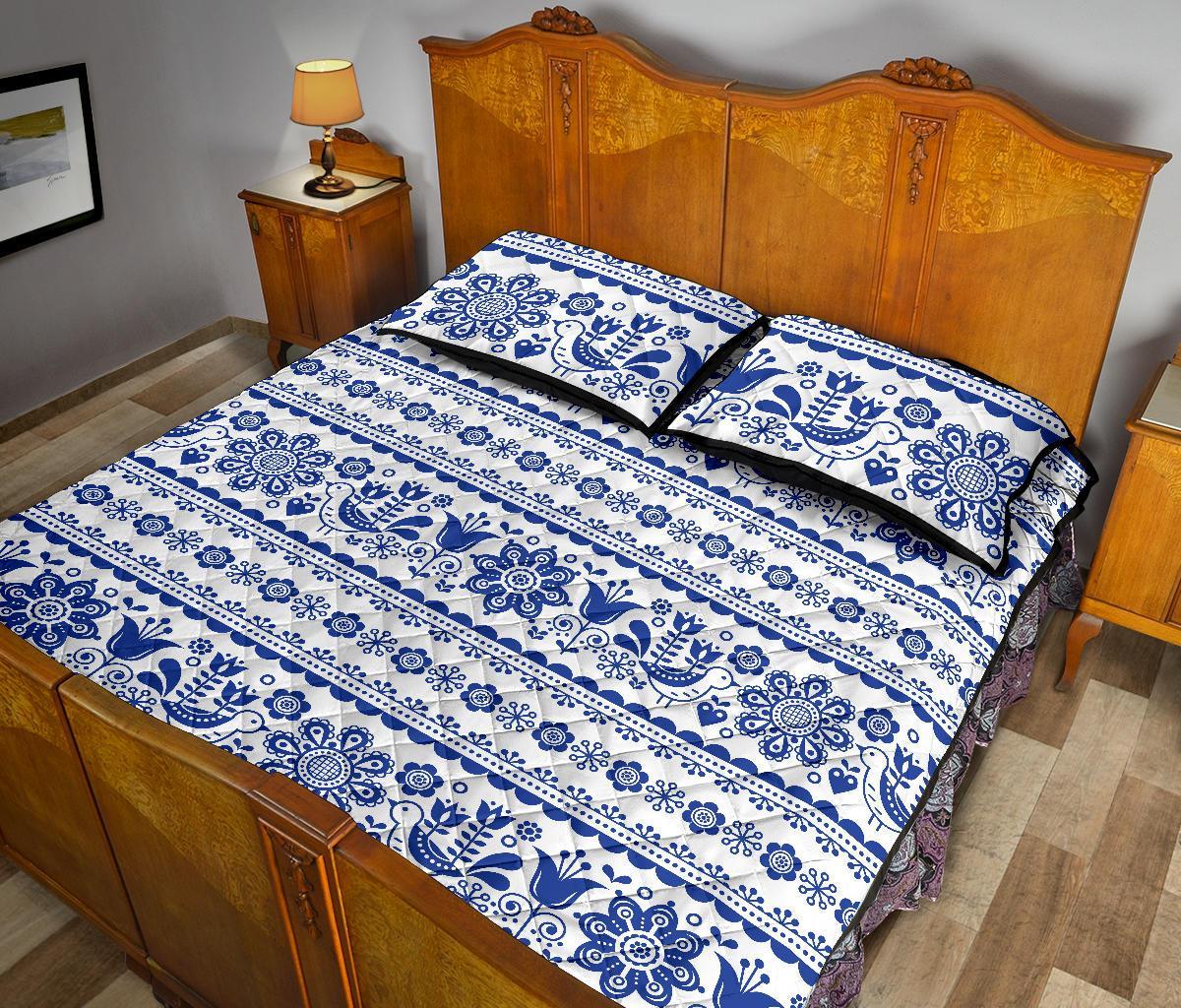 Print Pattern Swedish Bed Set Quilt-grizzshop