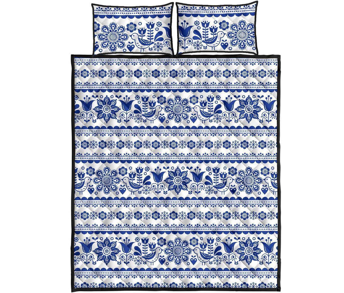 Print Pattern Swedish Bed Set Quilt-grizzshop