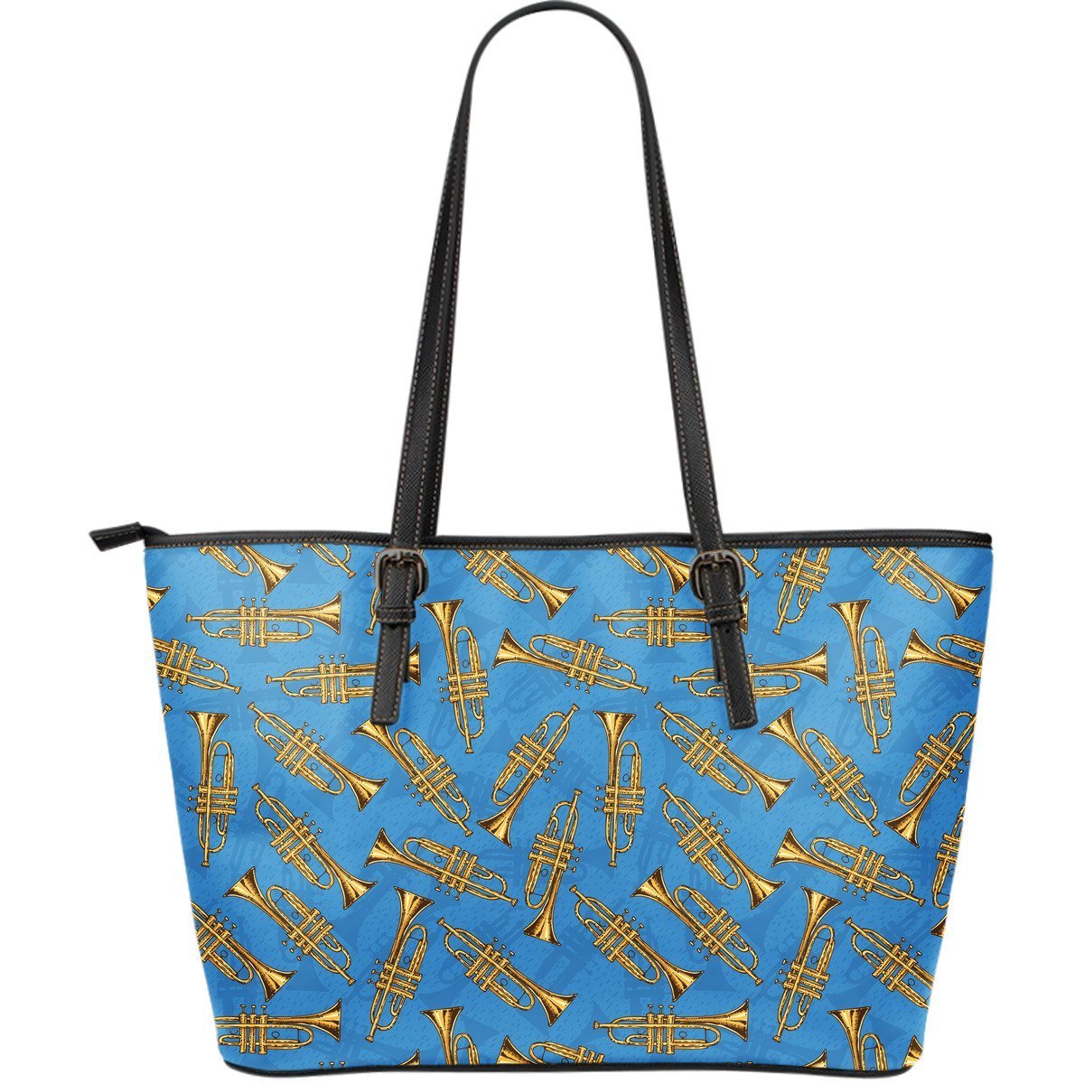 Print Pattern Trumpet Leather Tote Bag-grizzshop