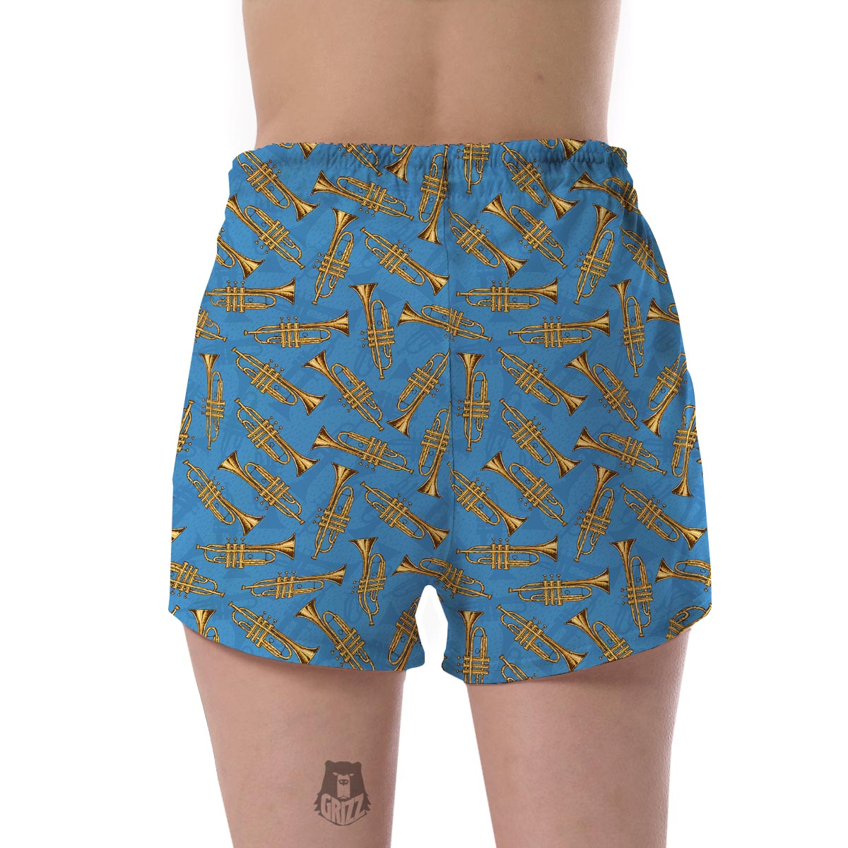 Print Pattern Trumpet Women's Shorts-grizzshop