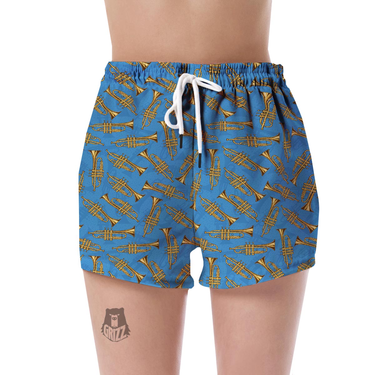 Print Pattern Trumpet Women's Shorts-grizzshop