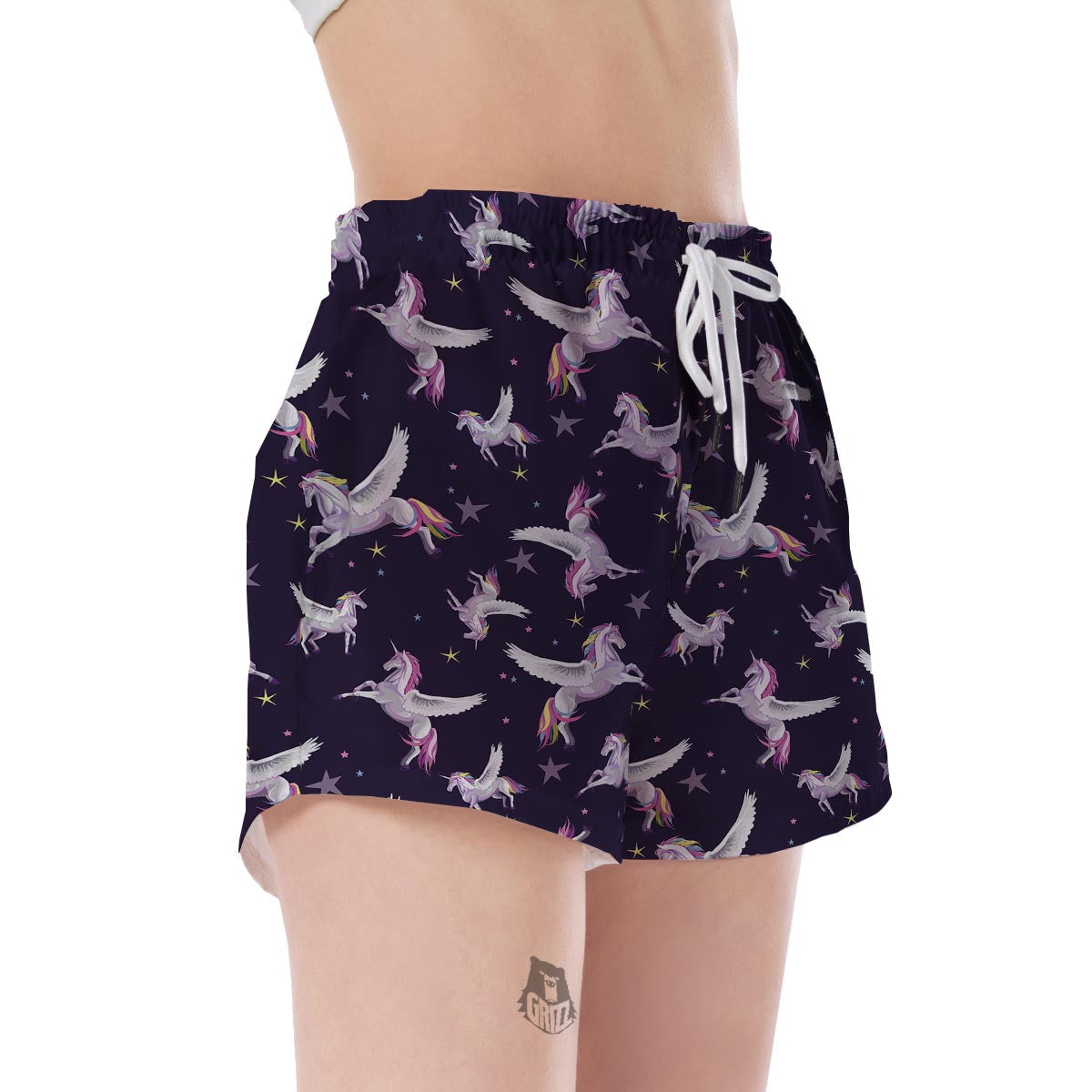 Print Pattern Unicorn Women's Shorts-grizzshop