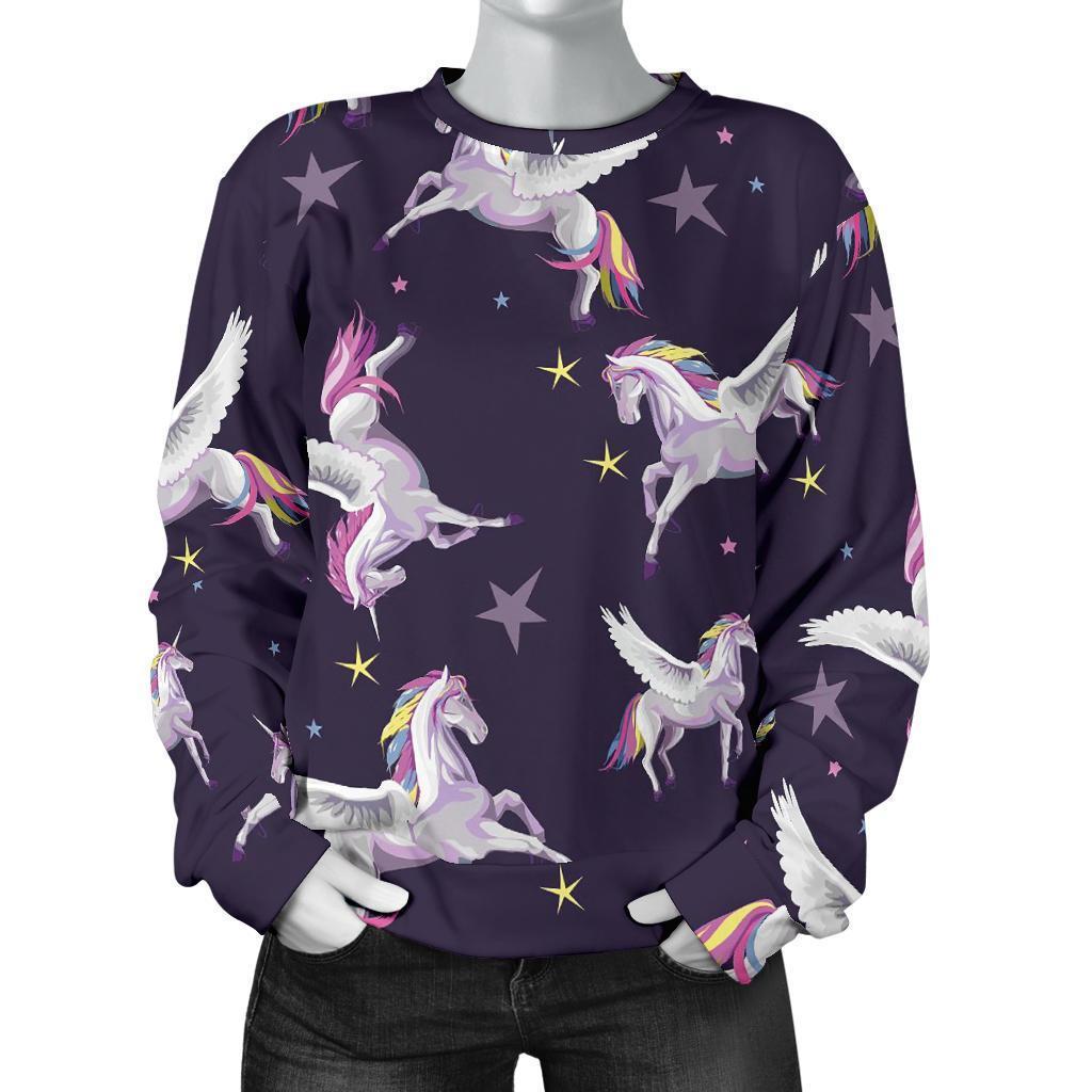 Print Pattern Unicorn Women's Sweatshirt-grizzshop