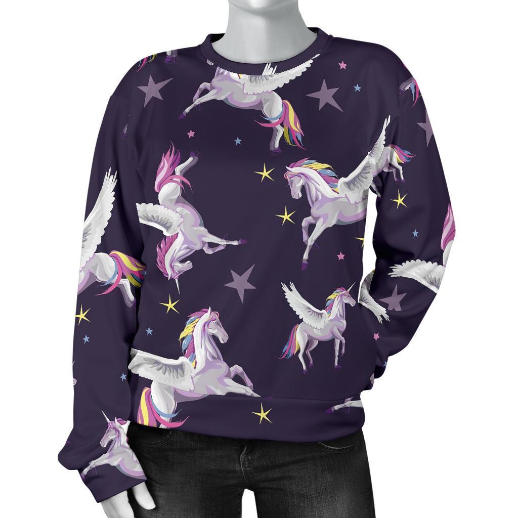 Print Pattern Unicorn Women's Sweatshirt-grizzshop