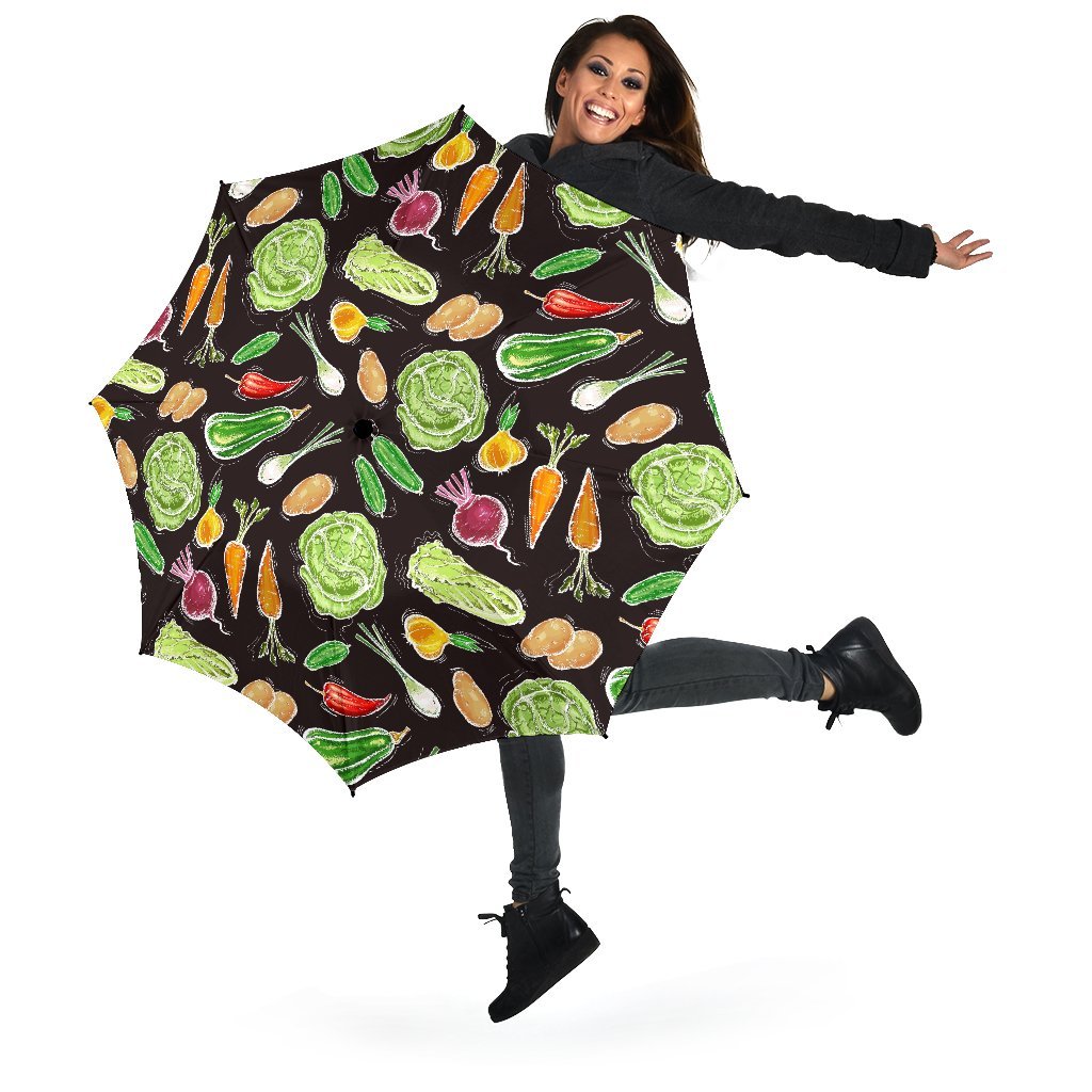 Print Pattern Vegan Automatic Foldable Umbrella-grizzshop