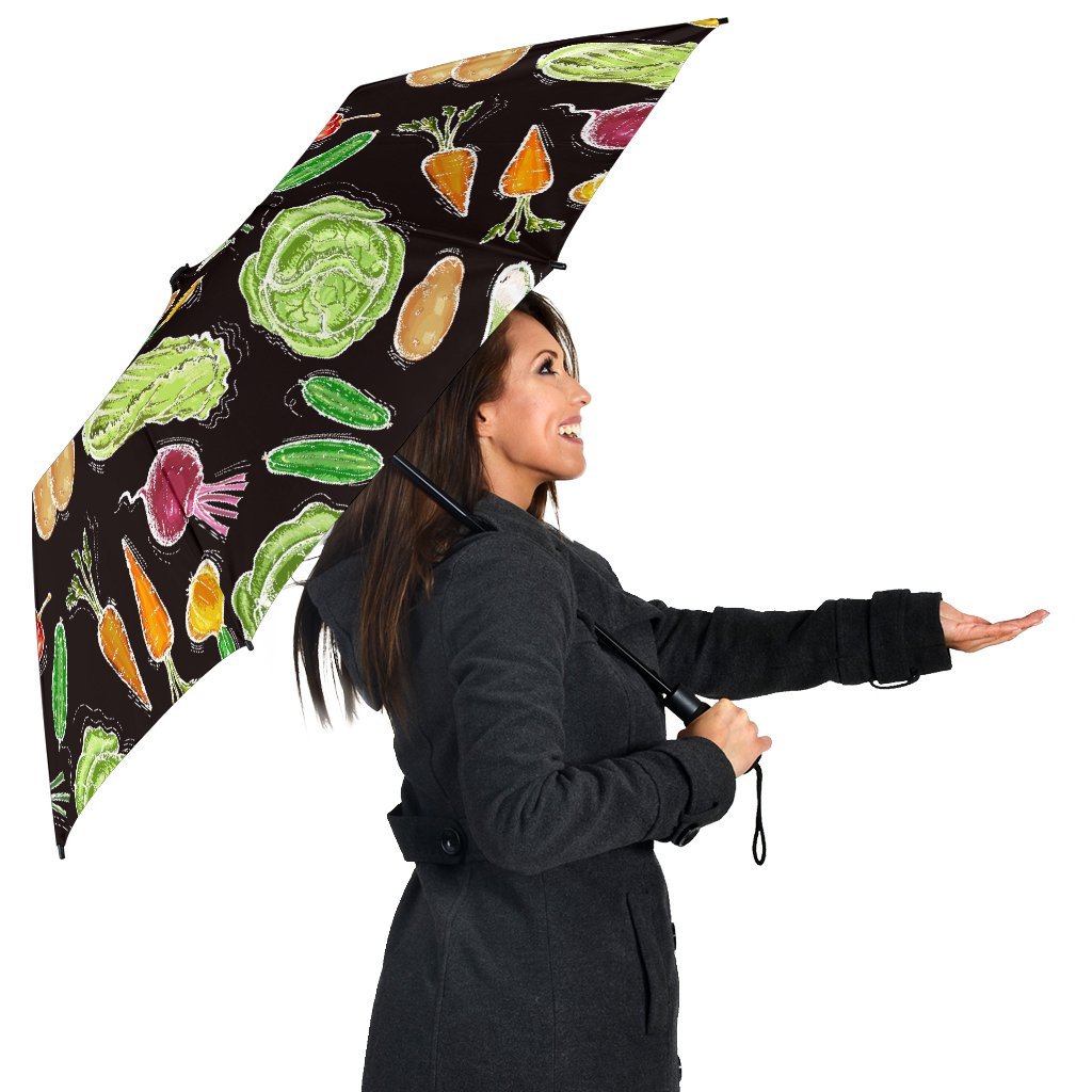 Print Pattern Vegan Automatic Foldable Umbrella-grizzshop