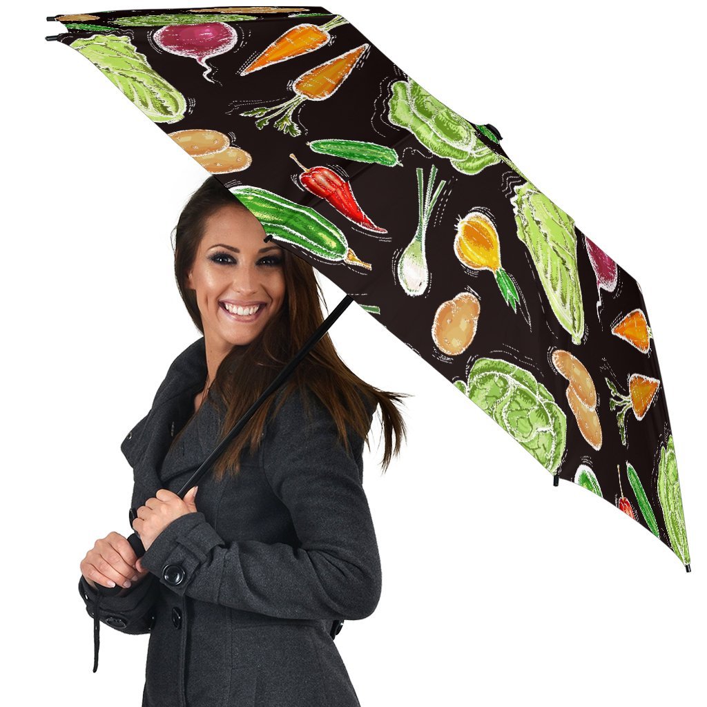 Print Pattern Vegan Automatic Foldable Umbrella-grizzshop