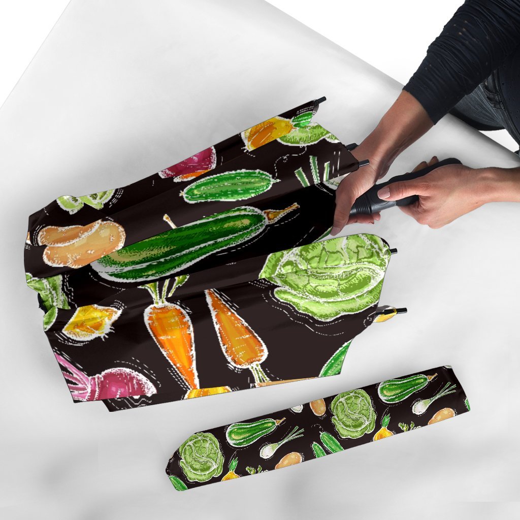 Print Pattern Vegan Automatic Foldable Umbrella-grizzshop
