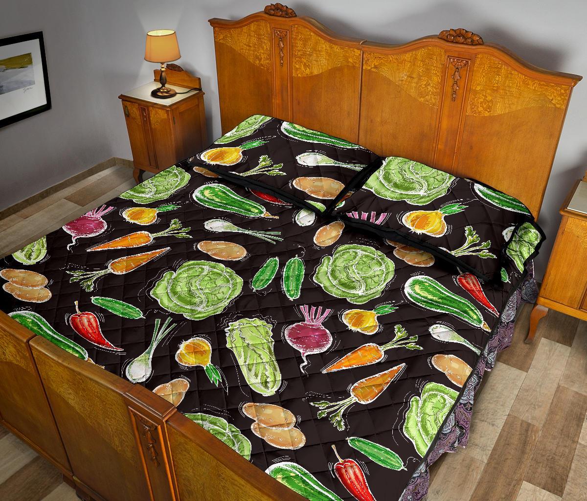 Print Pattern Vegan Bed Set Quilt-grizzshop