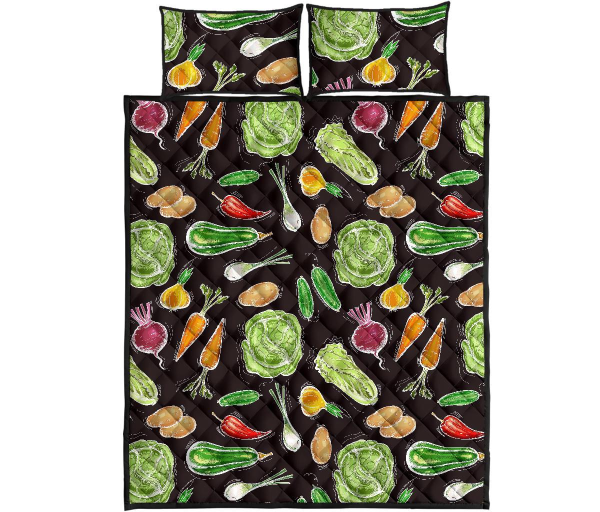 Print Pattern Vegan Bed Set Quilt-grizzshop