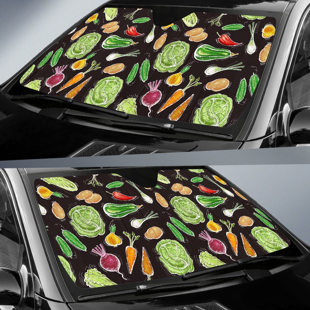 Print Pattern Vegan Car Sun Shade-grizzshop