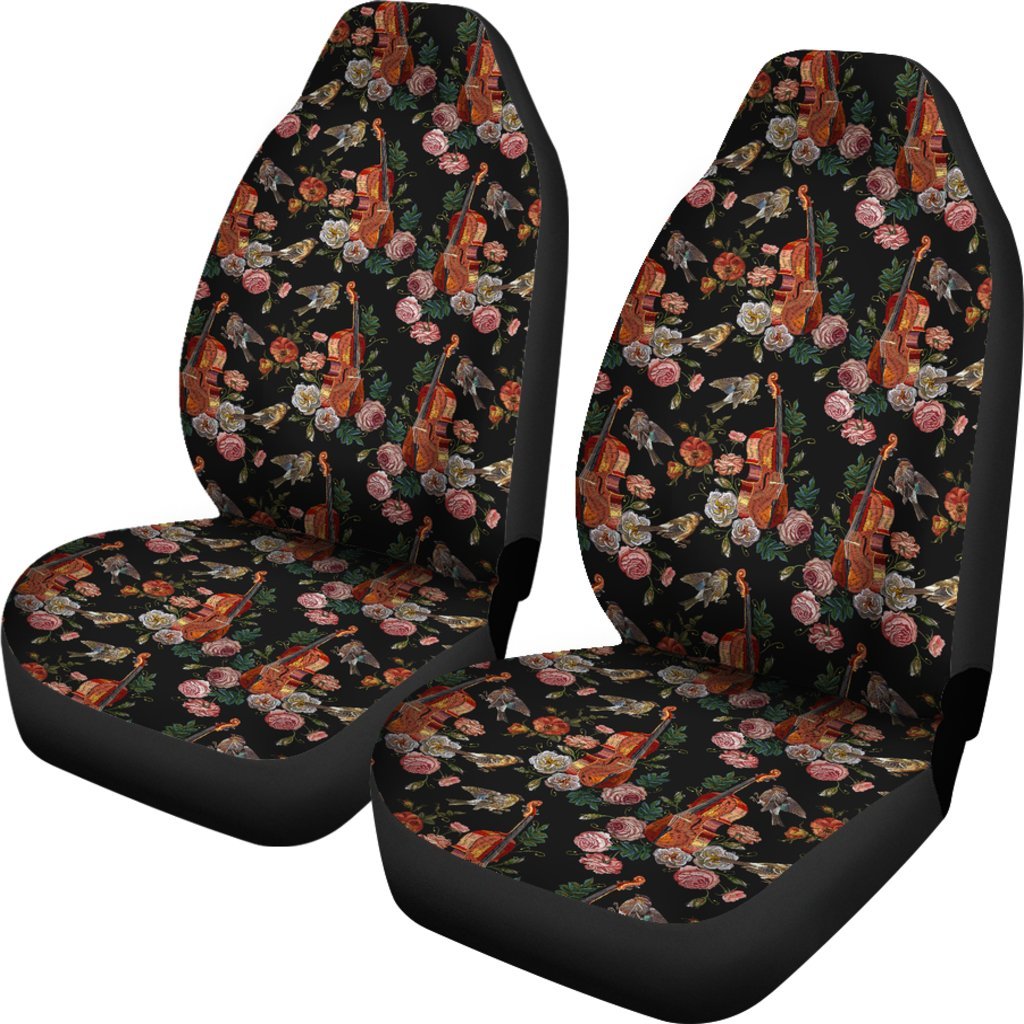 Print Pattern Violin Universal Fit Car Seat Cover-grizzshop