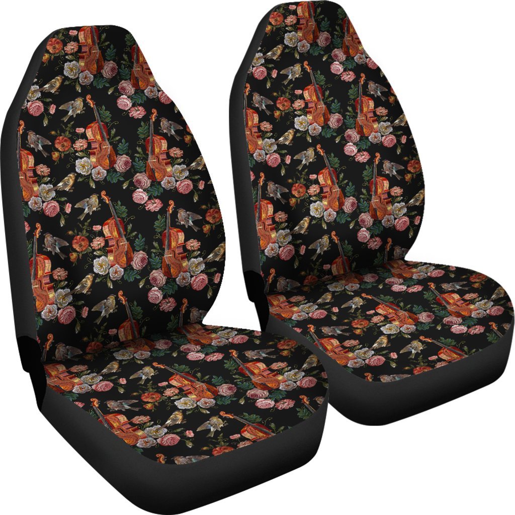Print Pattern Violin Universal Fit Car Seat Cover-grizzshop