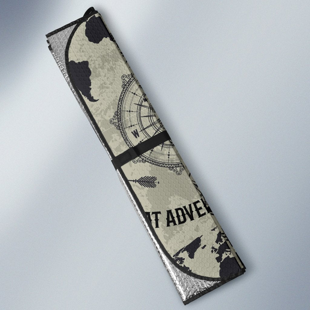 Print Pattern World Map Car Sun Shade-grizzshop