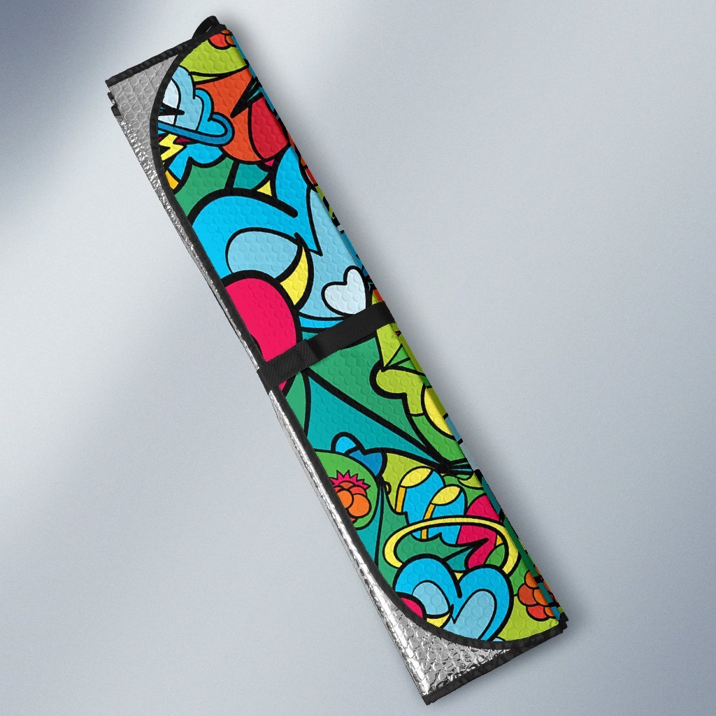 Print PatternTrippy Car Sun Shade-grizzshop