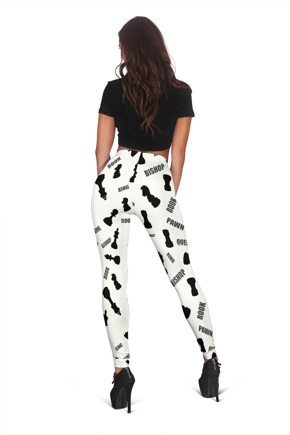 Print Pattern Chess Women Leggings-grizzshop