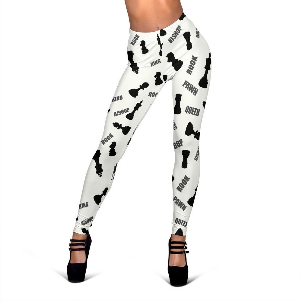 Print Pattern Chess Women Leggings-grizzshop