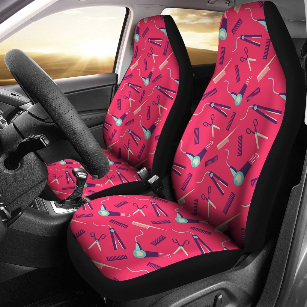 Print Pattern Hair Stylist Universal Fit Car Seat Cover-grizzshop