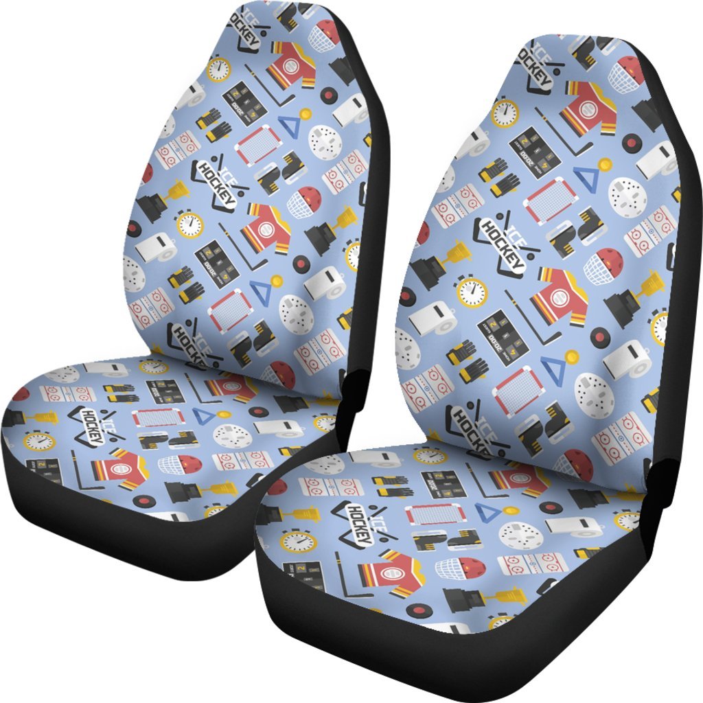 Print Pattern Hockey Universal Fit Car Seat Cover-grizzshop