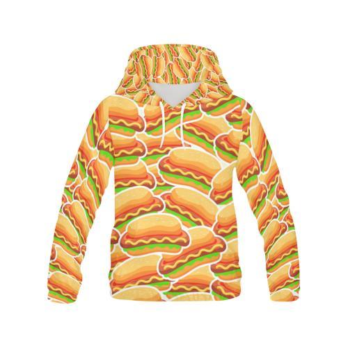 Print Pattern Hot Dog Men Pullover Hoodie-grizzshop