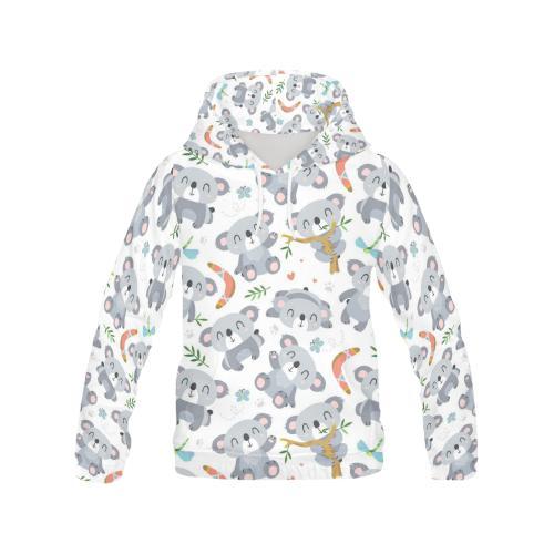 Print Pattern Koala Men Pullover Hoodie-grizzshop