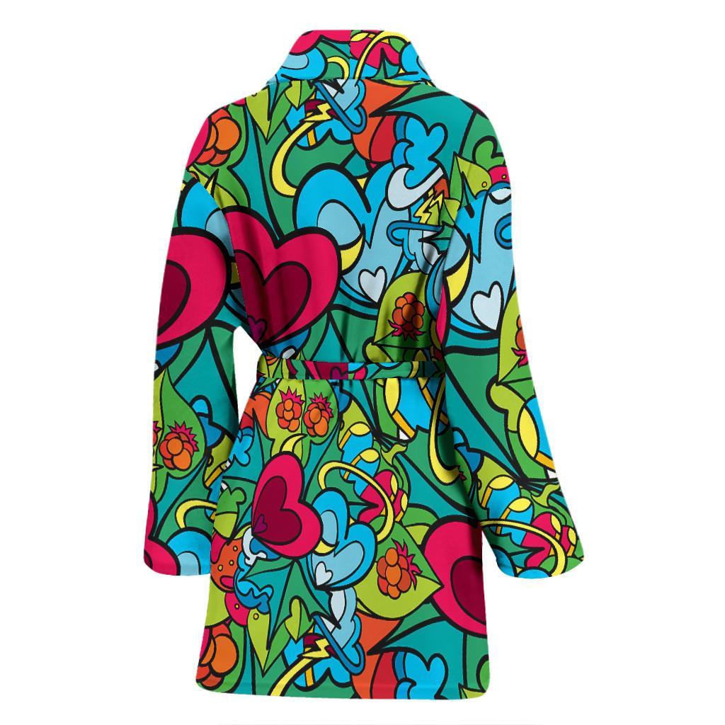 Print Pattern Trippy Women Long Robe-grizzshop