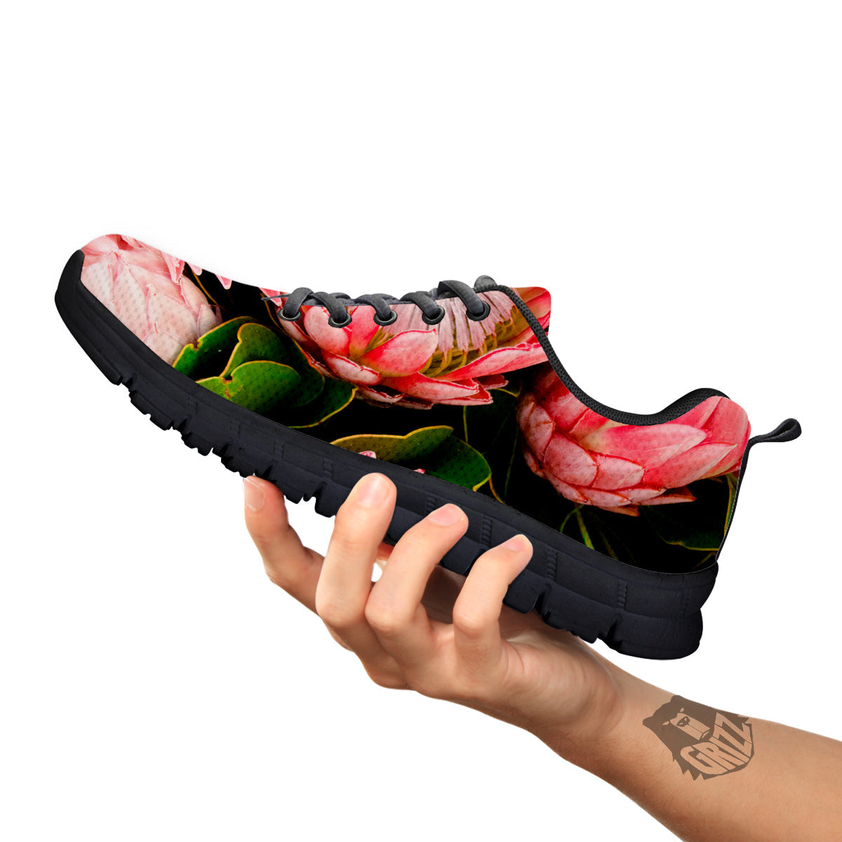 Proteas Bunches Print Black Sneaker-grizzshop