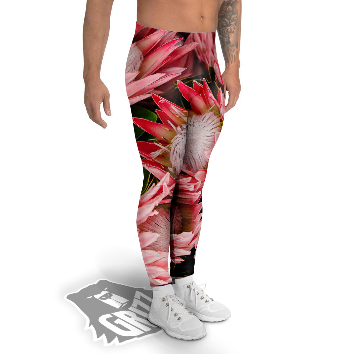 Proteas Bunches Print Men's Leggings-grizzshop