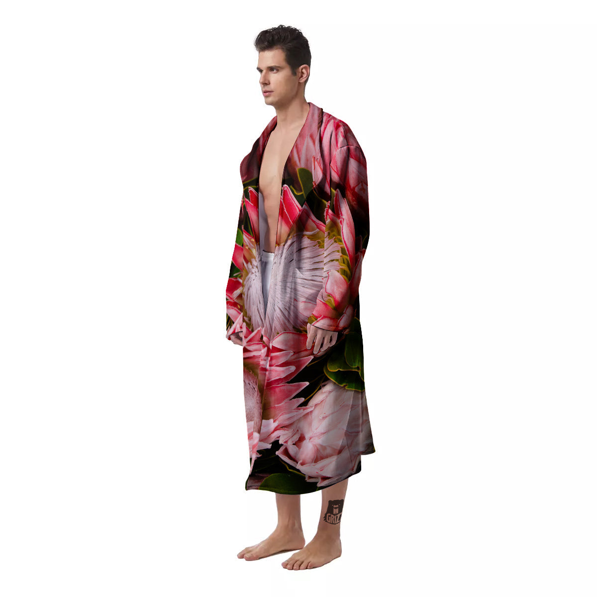 Proteas Bunches Print Men's Robe-grizzshop