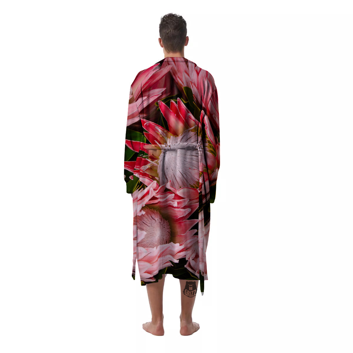 Proteas Bunches Print Men's Robe-grizzshop