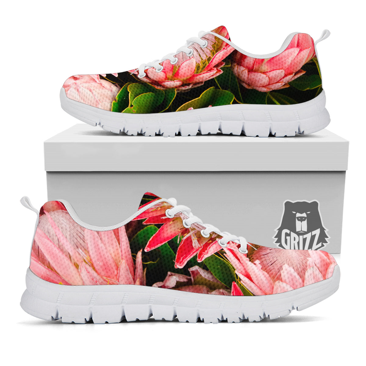 Proteas Bunches Print White Sneaker-grizzshop