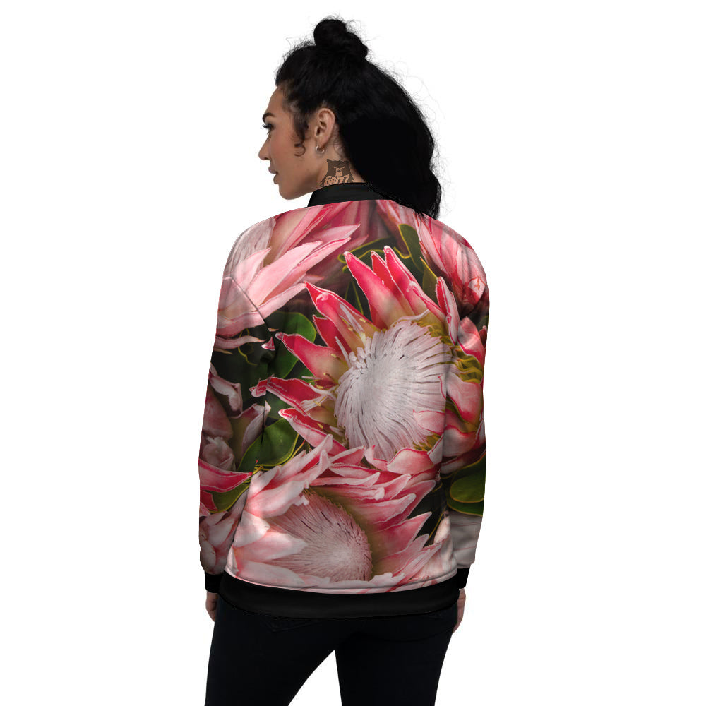 Proteas Bunches Print Women's Bomber Jacket-grizzshop
